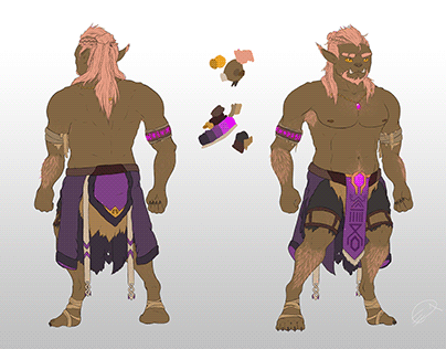 Bugbear Warlock Character Design Commission