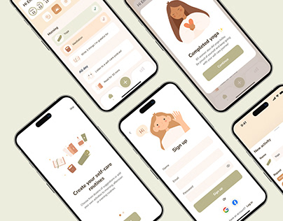 Project thumbnail - Self-care app for women | UX case study