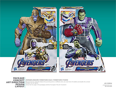 POWER PUNCH THANOS AND HULK PACKAGING