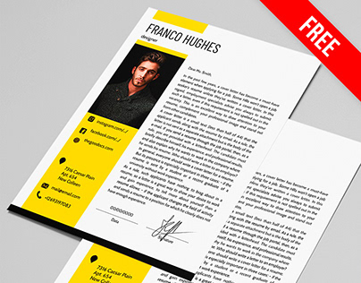 Simple Yellow Cover Letter - free Google Docs Template