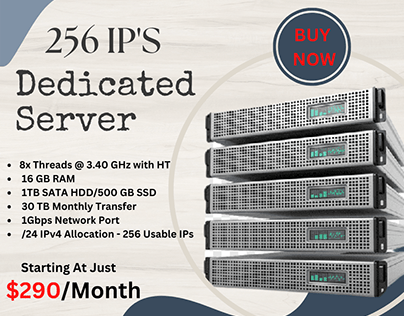 Buy Low Cost 256 IP Dedicated Server – Servermarket