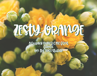 Zesty Orange : A Quirky Mixed Case Font
