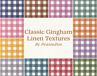 Classic Linen Textured Gingham Patterns