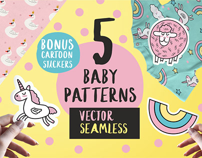 Set of 5 "Baby style" patterns.