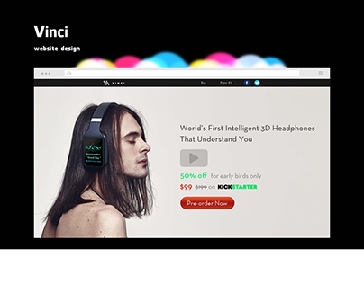 Vinci Homepage Design