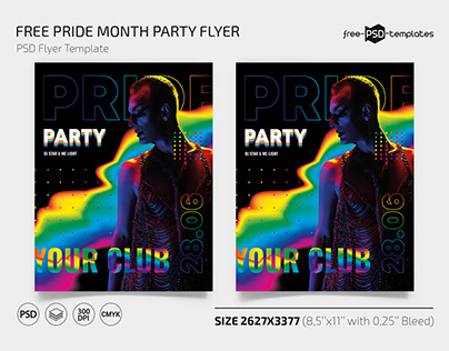 Free Pride Month Party Flyer