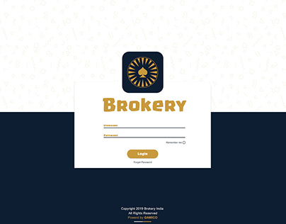 Brokery Website Login Screen