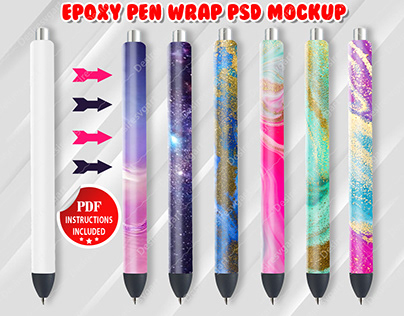 Epoxy Pen Wrap Mockup