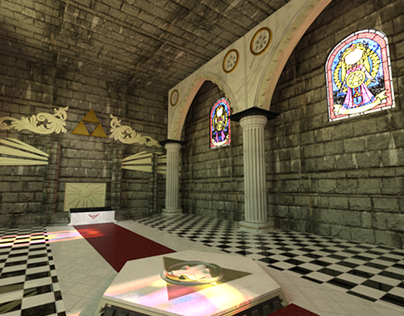 Estudo cenário 3D - Temple of Time