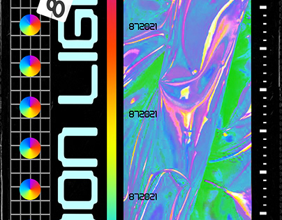 Abstract Holographic Poster