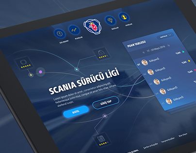 Scania Drivers League Mobile App & Admin Panel Design