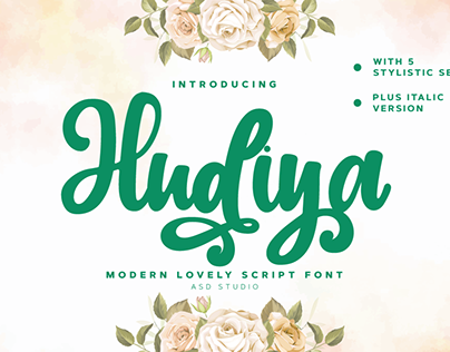 Hudiya - Modern Lovely Script Font