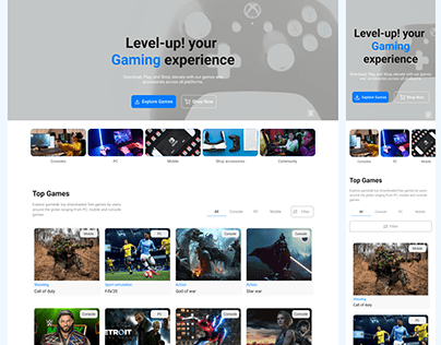 Gamelab Landing page