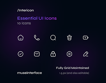 Essential UI Icons - Intericon