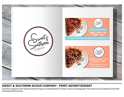 Sweet & Southern Sugar Company - Print ad design