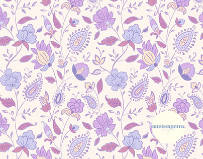 Watercolor Chintz Floral - Purple