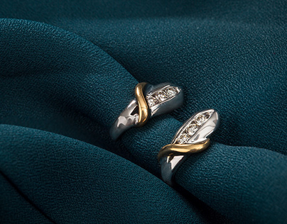 Jewelry Photography | Blue Fabric