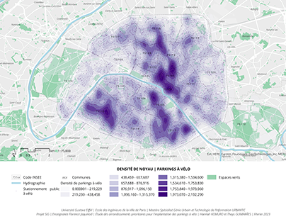 Analyse des parkings à vélo publics parisiens