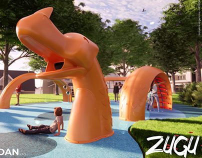 "ZUGU" the park's dragon social and sensory development