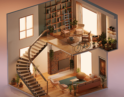 HOMW SWEET HOME (3D ISOMETRIC ROOMS)