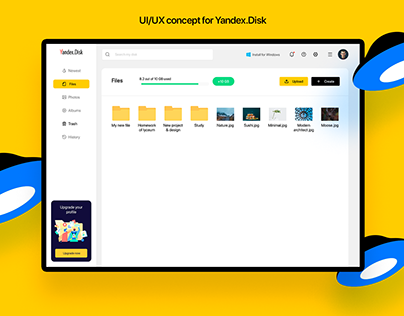 Yandex Disk - design concept of a cloud