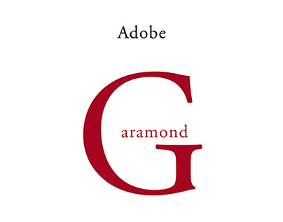 Adobe Garamond Font Mannerism Portfolio