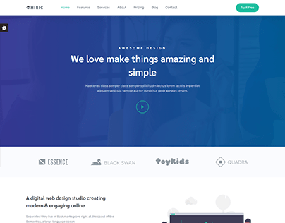 Hiric app landing page-bootstrap template