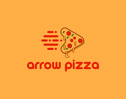 arrow pizza Brand identity