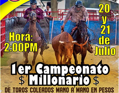 Flyer Campeonato Toros Coleados - Barinas