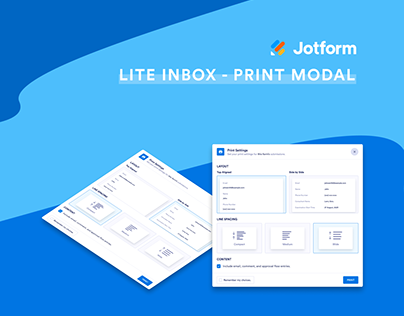 Jotform Lite Inbox / Print Panel