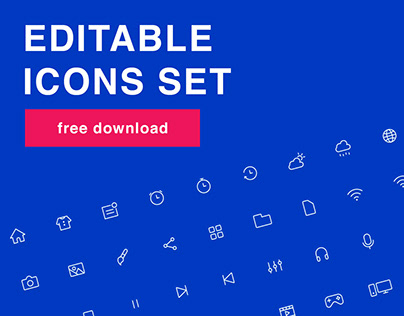 Editable icons set. Free download | Icon set