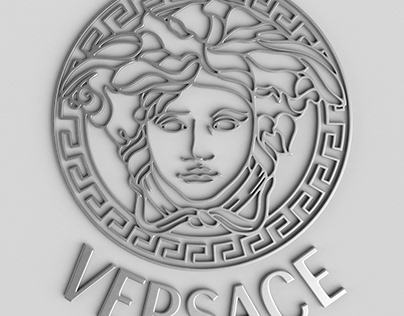 Versace Cast Metal Label 3D Model