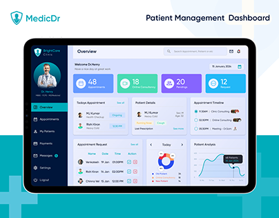 MedicDr - Patient Dashboard UIUX Design