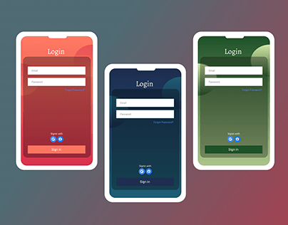 simple login and signup pages UI for aap