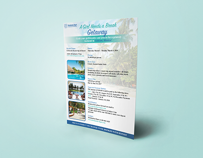 Girl's Getaway Vacation Flyer Design