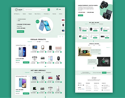 IT shop single web page design(web & mobile)