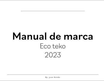 Manual de marca - Eco Teko
