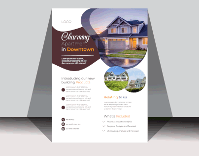 Real estate flyer template design