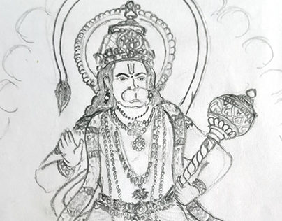Lord Hanuman Sketch - Hanuman drawing - Pencil sketch of Hanuman - YouTube-sonthuy.vn
