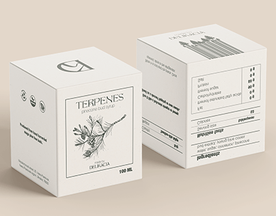Pinecone syrup packaging design