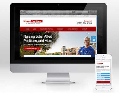 Nursefinders Mobile and Desktop Website Redesign