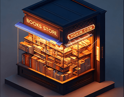Books Store - Isometric Illustration