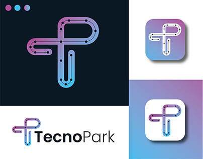 Tecno Park logo, Brand Identity, modern logo
