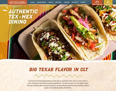 Paco's Tacos & Tequila - Web Design