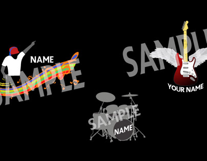 Various music logo examples