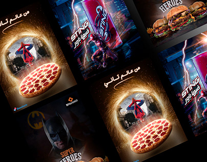 super heroes food social media ads