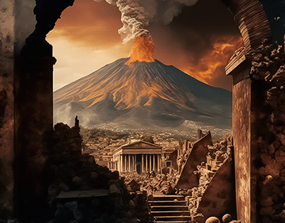 Pompeii in 79 AD Mount Vesuvius
