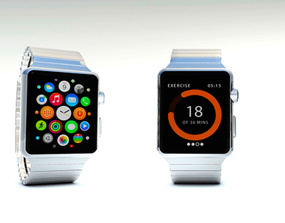 3D iWatch mobile application visual