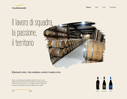 Website design concept for wine producers