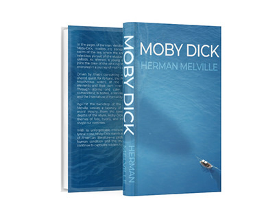 Book Cover Design for Moby Dick by Herman Melville